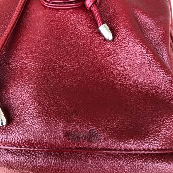 Amerileather Miles  (#1513-025) Leather Red Multi Pockets Versatile Backpack main image 16